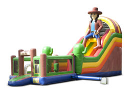 O slide inflável na praia temática com uma piscina infantil, um objeto 3D impressionante, cores frescas e os obstáculos 3D para as crianças. Compre escorregadores infláveis ​​agora online na JB Insuflaveis Portugal