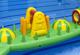 Compre uma piscina inflável de crocodilo de 12 metros com objetos desafiadores de obstáculos para jovens e idosos. Encomende cursos de obstáculos infláveis ​​online agora na JB Insuflaveis Portugal
