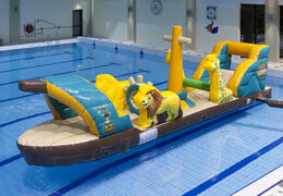 Compre navio inflável hermético no tema da selva para jovens e idosos. Encomende atrações aquáticas infláveis ​​agora online na JB Insuflaveis Portugal