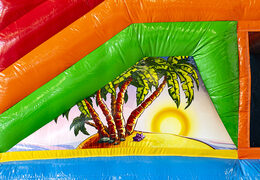 Peça um castelo insuflável no tema do Havaí com um slide para crianças. Compre castelos ​​insufláveis ​​online na JB Insufláveis ​​Portugal