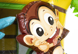 Ordene o pequeno castelo insuflável da selva multijogador com escorregador para crianças. Compre castelos ​​insufláveis online na JB Insufláveis ​​Portugal