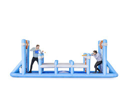 Obtenha IPS Water Wars inflável com canhões de água para jovens e idosos. Encomende atrações aquáticas infláveis ​​agora online na JB Insuflaveis Portugal