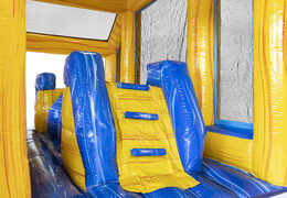 Compre uma pista de obstáculo inflável modular de 19 metros com o tema mármore para crianças. Ordene pistas de obstáculos infláveis ​​agora online em JB Insuflaveis Portugal