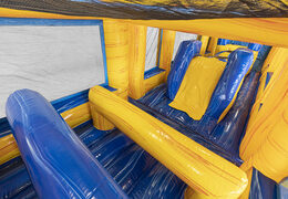 Compre uma pista modular de obstáculo com tema de mármore de 19 m com objetos 3D correspondentes e pistas duplas em diferentes temas para crianças. Ordene pistas de obstáculos infláveis ​​agora online em JB Insuflaveis Portugal