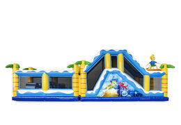 Pista de obstáculo inflável de surf com objetos 3D correspondentes para crianças. Compre pistas de obstáculos infláveis ​​online agora na JB Insuflaveis Portugal