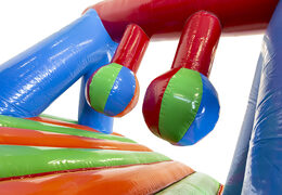 Compre pista de obstáculos em casa de festa inflável para jovens e idosos. Encomende cursos de obstáculos infláveis ​​online agora em JB Insuflaveis Portugal
