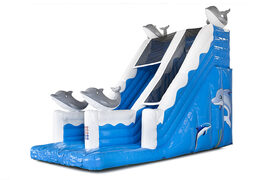 Espectacular escorregador inflável com tema de golfinhos e objetos 3D para crianças. Ordene escorregadores infláveis ​​agora online em JB Insuflaveis Portugal
