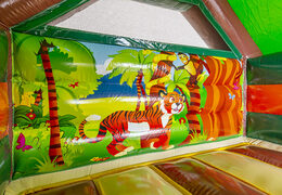 Encomende o castelo insuflavel com tema da Amazon na JB Insufláveis ​​Portugal. Compre castelos insufláveis com escorregador na JB Insufláveis ​​Portugal