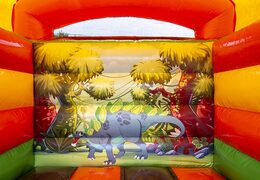 Compre um pequeno castelo insuflável com o tema Dino. Castelos insufláveis ​​disponíveis na JB Insufláveis ​​Portugal online