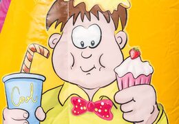 Pequeno castelo insuflável  aberto no tema da festa para venda. Compre castelos insufláveis ​​na JB Insufláveis ​​Portugal online