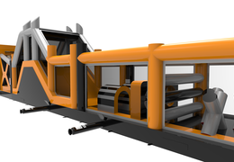 Pista de obstáculos inflable gigante de 48,5 m de largo para niños. Ordene pistas de obstáculos inflables ahora en línea en JB Insuflaveis Portugal