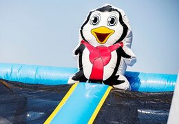 Castelo insuflável no tema Frozen com escorregadores e divertidos obstáculos com estampas infantis. Compre castelos insufláveis ​​online na JB Insufláveis Portugal