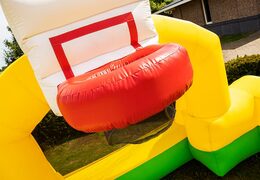 Groot opblaasbaar open bubble boarding springkussen met schuim te koop in thema sport basketbal voetbal voor kids