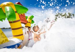 Compre Bubble park Hawaii com uma torneira de espuma para crianças. Encomende castelos insufláveis ​​na JB Insufláveis Portugal