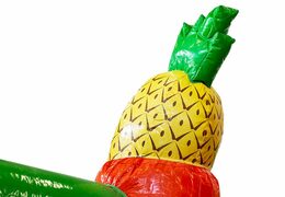 Compre slidebox coberto de castelo insuflável do Havaí com escorregador para crianças. Encomende castelos insufláveis ​​online na JB Insufláveis ​​Portugal