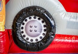 Ordene um grande castelo insuflável multijogador interno do corpo de bombeiros com slide no tema Lego para crianças. Compre castelos insufláveis ​​online na JB Insufláveis ​​Portugal