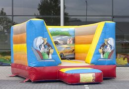 Mini open springkussen te koop in het thema auto voor kinderen. Koop springkussens online bij JB Inflatables Nederland