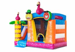 Ordene o castelo insuflável mini splash flamingo com ou sem banheira para as crianças. Compre castelos insufláveis online na JB Insufláveis ​​Portugal