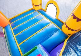 Opblaasbaar Multi Splash Bounce Flamingo springkussen met waterbadje bestellen in thema flamingo voor kids bij JB Inflatables