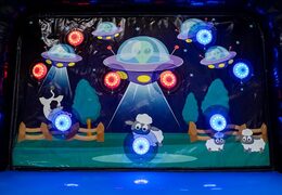  mini galeria de tiro ips jogo pedido de folha traseira alienígena removível