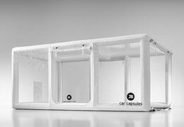 comprar cápsula de carro inflável Showcase para usar o veículo na cor branca