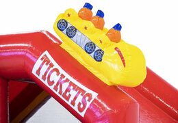 Encomende o castelo inflável inflável combo no tema montanha-russa vermelho para crianças