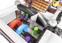 Compre uma almofada de ar inflável com tema animal com um cachorro grande para crianças