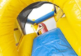 Pequeno castelo inflável inflável com tema do Havaí com escorregador para crianças