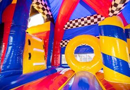 Multiplay super almofada de ar no tema fórmula 1 com carro de corrida no topo para venda para crianças