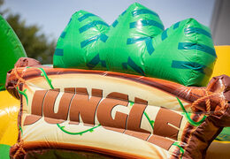 Encomende almofada de ar super multiplay inflável com tema de elefante e selva de gorilas para crianças