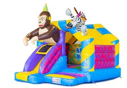 Compre Almofada de ar combo slide Animal Party com slide e animais 3D para crianças