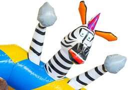 Encomende a almofada de ar combinada de slides para festas de animais com slides e animais 3d para crianças