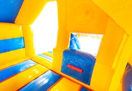 Compre um insuflável insuflável com escorrega à frente no tema pato de borracha amarelo