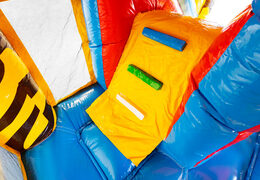 Encomende agora Castelo insuflável insuflável com escorrega e tejadilho no tema safari amazónico para crianças