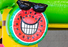 Encomende um grande castelo inflável inflável no tema Flamingo para crianças. Compre infláveis ​​online na JB Insuflaveis Portugal