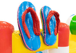 Encomende um escorrega inflável 4 em 1 no tema Rubber Duck para seus filhos. Compre escorregadores infláveis ​​online agora na JB Insuflaveis Portugal