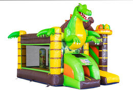 Inflável Mini castelo inflável Multiplay no tema Dino à venda na JB Inflatables. Encomende seguranças infláveis ​​na JB Insuflaveis Portugal