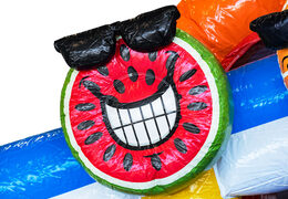 Encomende o mini castelo insuflável Multiplay insuflável no tema Flamingo para crianças. Compre castelos insufláveis ​​na JB Insuflaveis Portugal