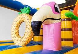 Compre um castelo insuflável insuflável Multi Slide Caribbean com escorrega para crianças. Encomende castelos infláveis ​​agora online na JB Insuflaveis Portugal