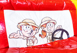 Compre um castelo inflável inflável com várias caixas de safári