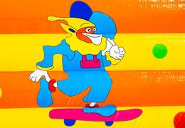 Castelo inflável detalhe palhaço