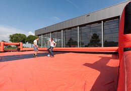 Encomende uma faixa de novela de futebol online na JB Inflatables