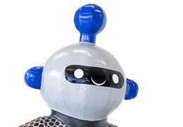 Jogo interativo com tema de robô