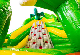 Torre de escalada na casa insuflável Slideworld dino