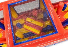 Módulo de pista de obstáculos vermelho amarelo azul desviador de pilares