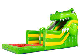 Multiplay inflável Dino com escorregador de piscina acoplável