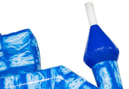 Torre azul do Castelo Insuflável Padrão Blue Brick