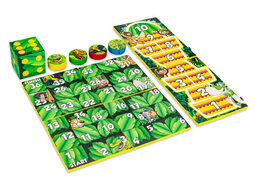 Conjunto de jogos colorido na parte de trás do Softplay no tema Jungle Dino