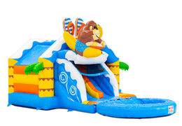 Compre o castelo insuflável Slide Combo Double Slide com tema de praia na JB