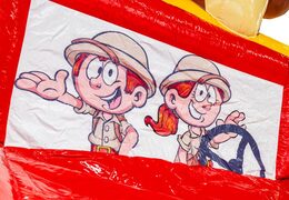 Castelo inflável no tema Safari Gorilla com ilustração, encomende online